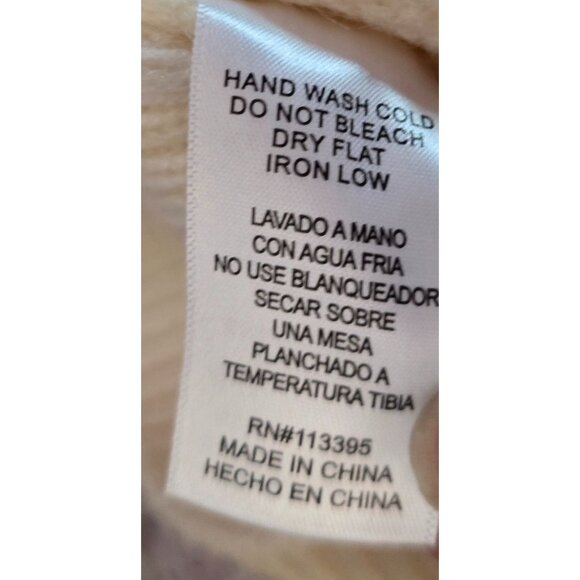 En Crème M/L Womens Cardigan With Smiley Patch & Yellow Stripe Details emoji - Picture 8 of 9